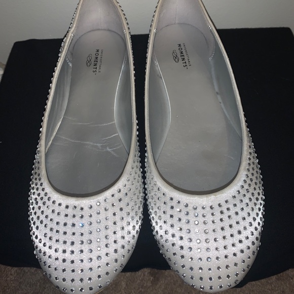 White Studded Flats - Picture 2 of 3